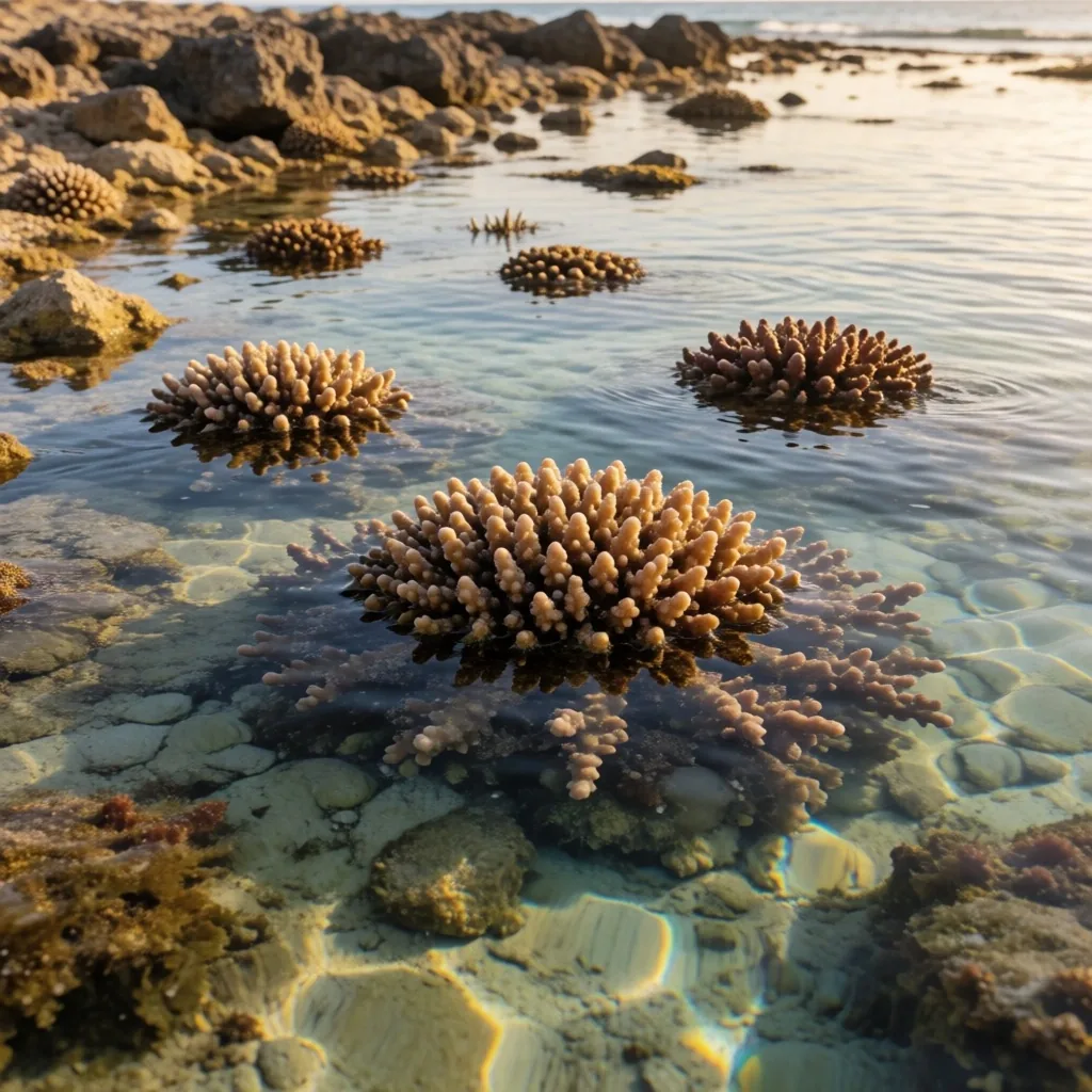 Red Sea shoreline with visible coral near the edge