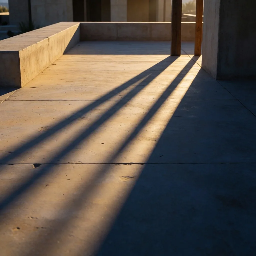 Architectural shadows of coastal building geometry