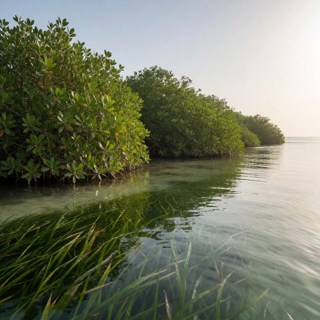 Mangrove forest at Wadi El Gemal Protectorate along the Red Sea